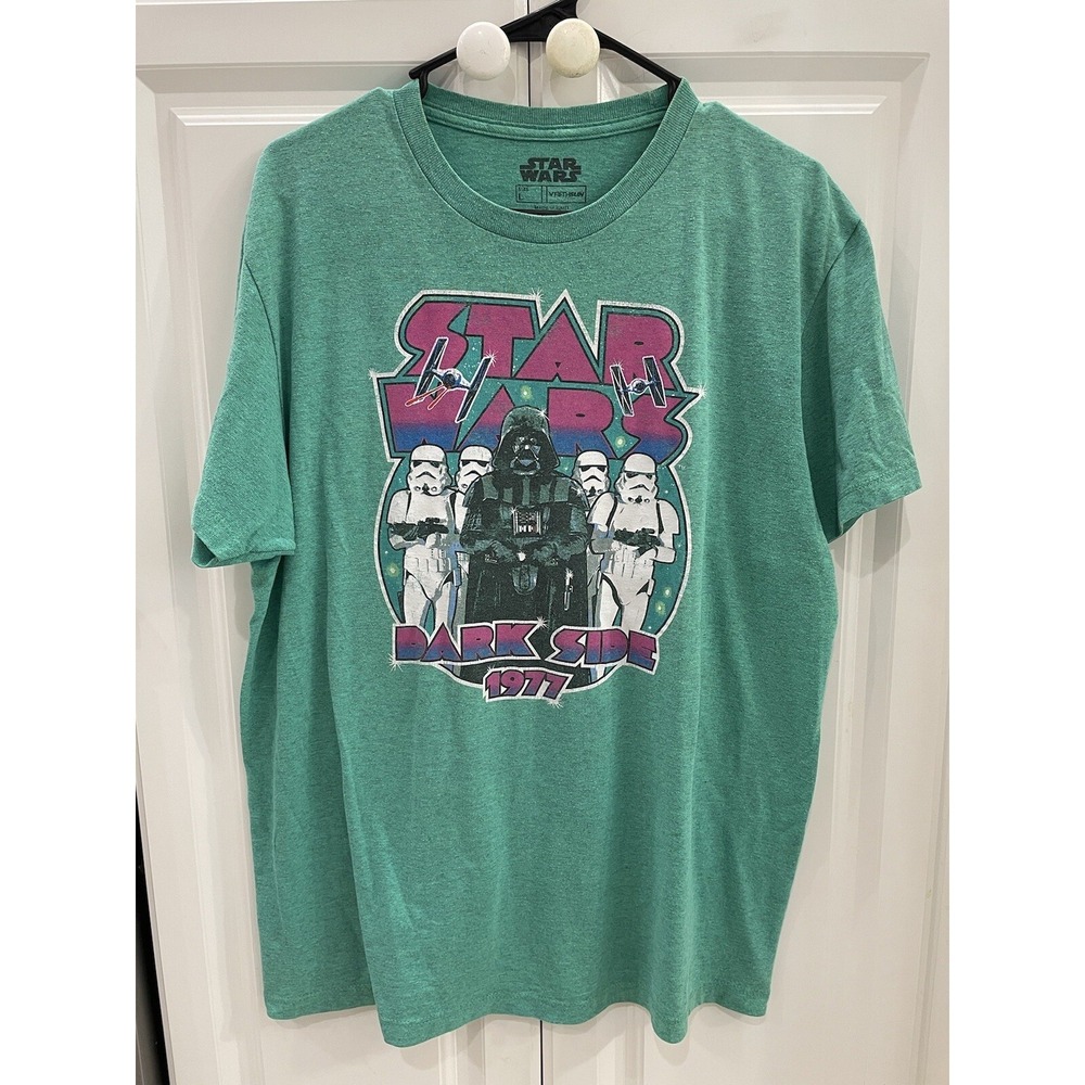 Star Wars Dark Side 1977 Graphic Green T Shirt Size Large - Picture 3 of 4